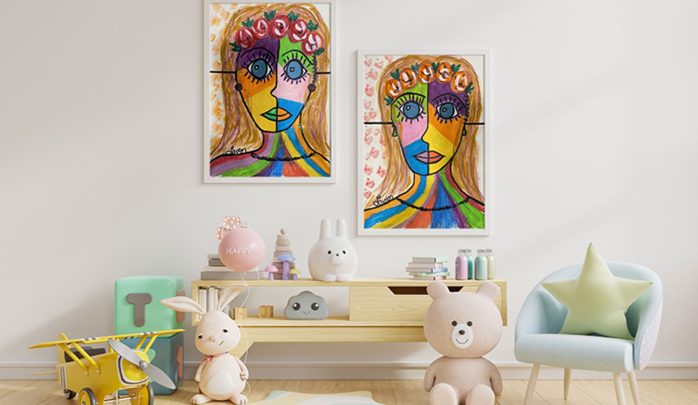 Artwork Twins by Heart Art for purchase online